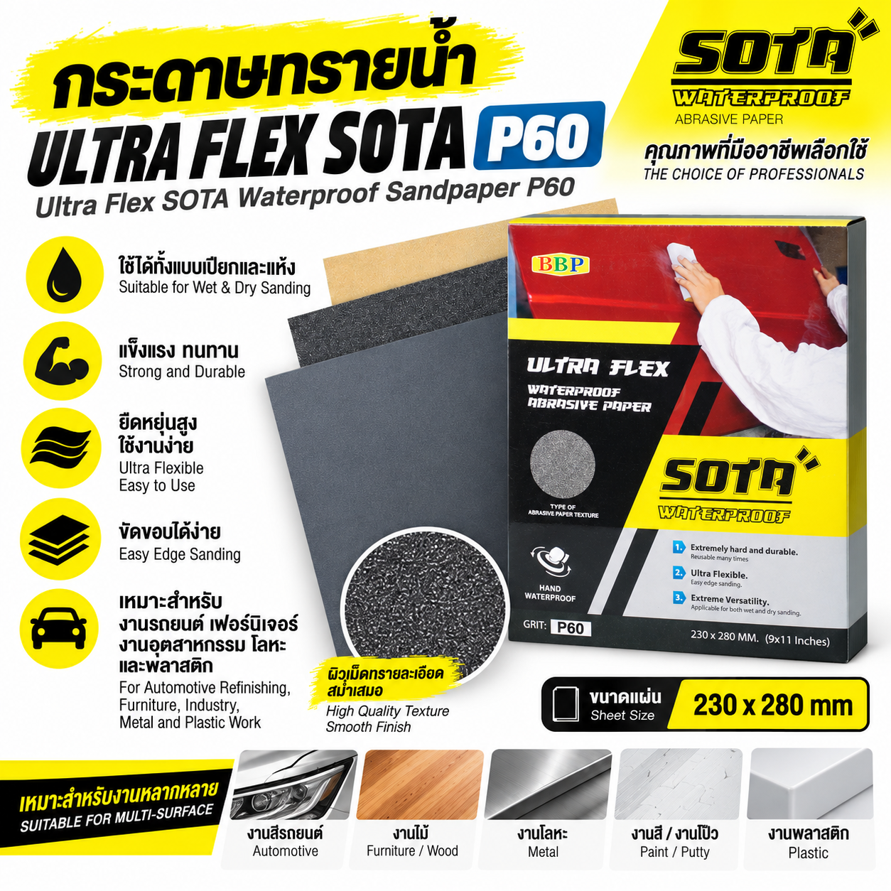 กระดาษทราย BBP SOTA