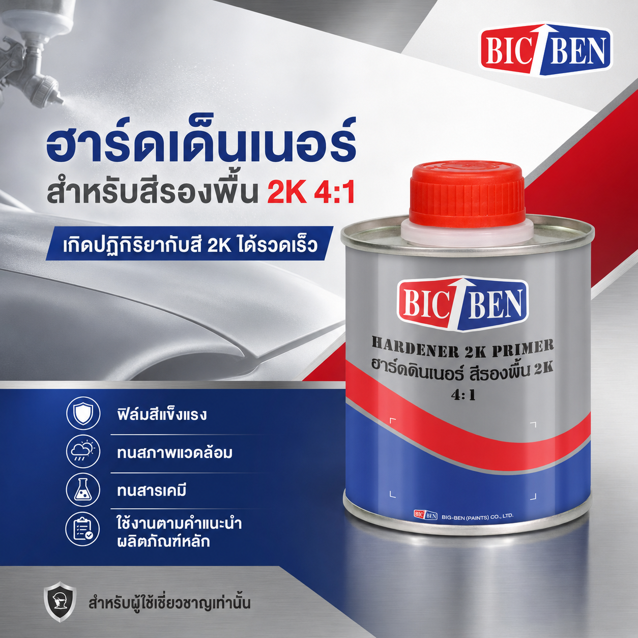 ฮาร์ดดินเนอร์ สำหรับสีรองพื้น 2K 4:1