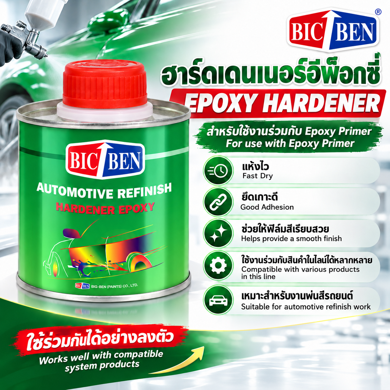 ฮาร์ดดินเนอร์ สำหรับสีรองพื้นอีพ๊อกชี่ ชนิดแห้งเร็ว #416