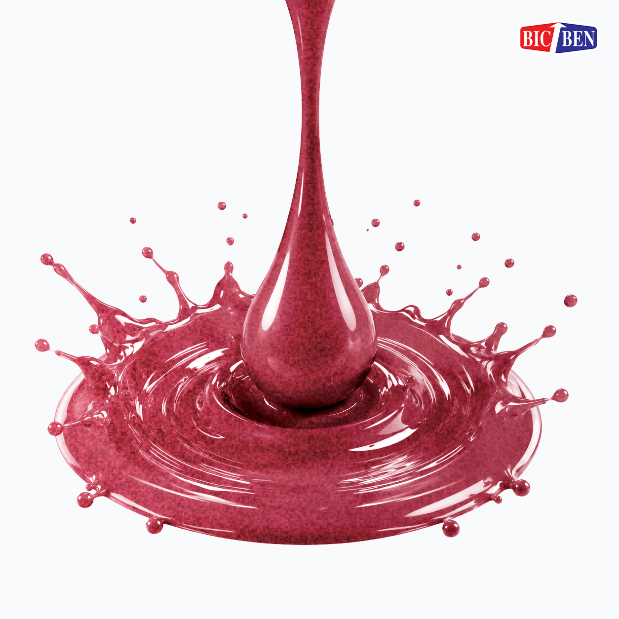 สีพ่นรถยนต์อะคริลิค BIC-BEN สีมุกแดง
