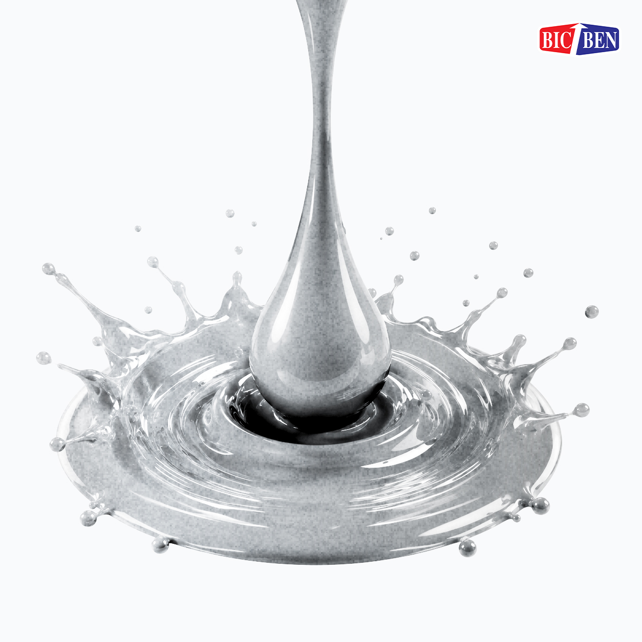 สีพ่นรถยนต์อะคริลิค BIC-BEN สีมุกขาวละเอียด