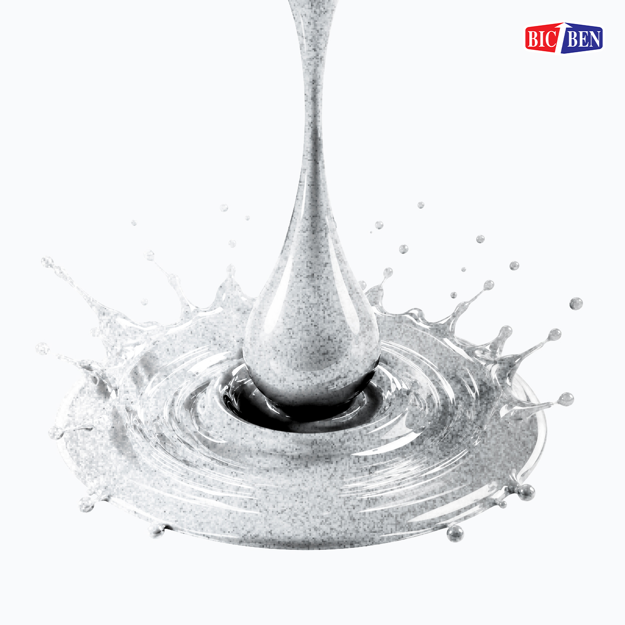 สีพ่นรถยนต์อะคริลิค BIC-BEN สีมุกขาวหยาบ