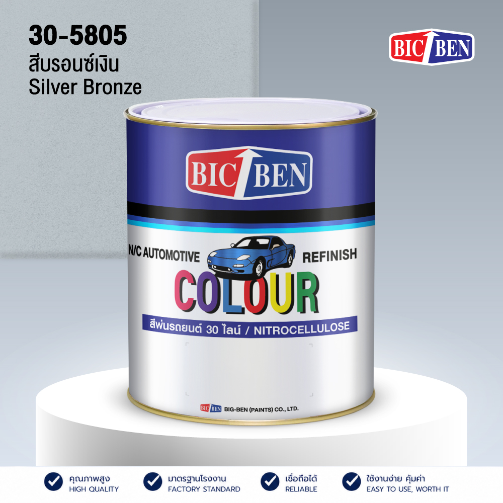 สีพ่นรถยนต์แห้งเร็ว สีบรอนซ์เงิน