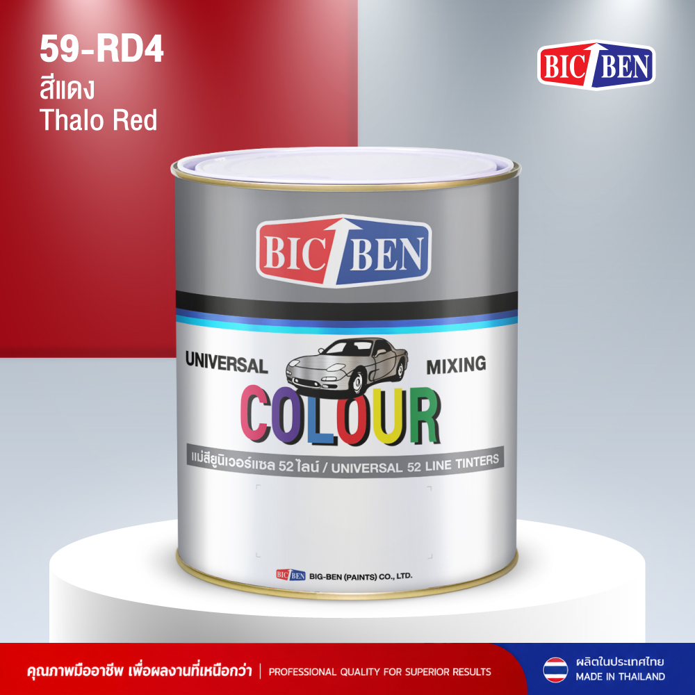 สีพ่นรถยนต์อะคริลิค BIC-BEN สีแดงสด