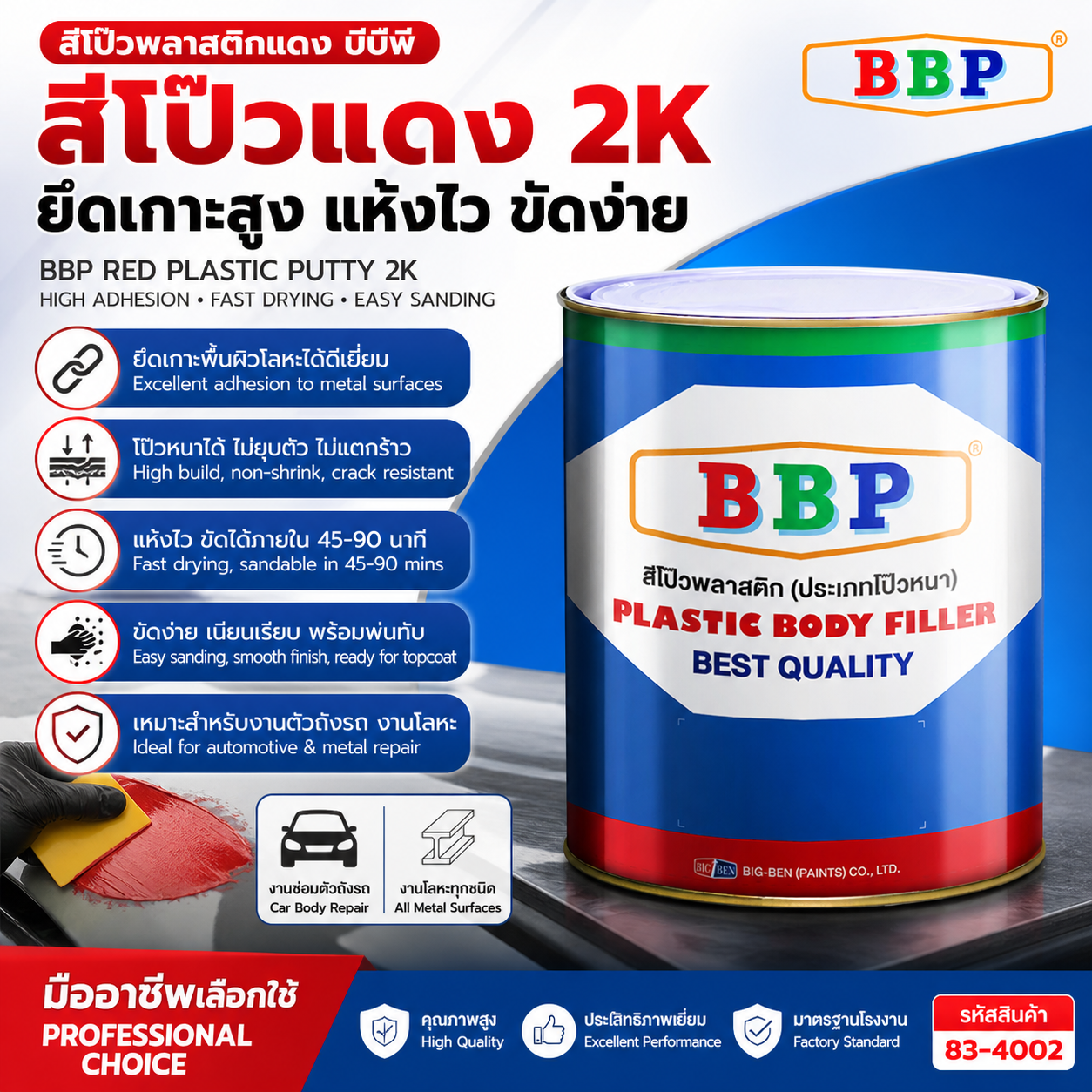 สีโป๊วพลาสติก RGB